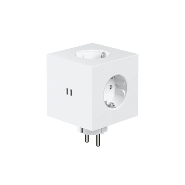 Square 2 Shark opal weiß 2-Fach USB-C (30W) Design 3x Steckdose OHNE Kabel Wandsteckdose-